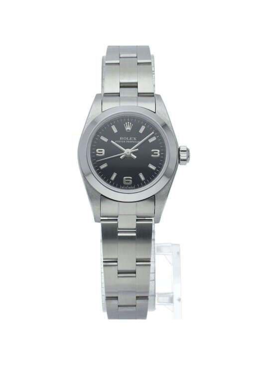Rolex Oyster Perpetual Watch Box SS Black Polished 20